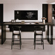 Yuhao living room light luxury bar high table home solid wood long table dining table partition bar desk with carbon steel baffle size and color support customization