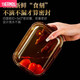 
THERMOS glass lunch box microwave oven heating special bowl office worker brings rice lunch box fruit sealed partition fresh box (with rice set) long three partition 1050ml + insulation