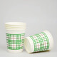 Economical thickened disposable paper cup tea cup set 228ML 50 pieces/bag plaid