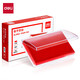 
Deli Inner plate 116*66mm transparent shell square quick dry printing platform printing paste office supplies red 9864 12 packs