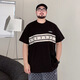 Timmerch Fat Man Big Size 300 Jin [Jin entspricht 0,5 kg] Männer mit kurzärärmernem Fettmann T-Shirt American Casual T-Shirt Sommer in Lose plus Fett plus größerer Runde A6627-White 2xl (empfohlen 140-160 Jin [Jin gleich 0,5 kg]))