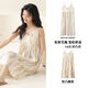 Heyu suspender nightgown gauze summer with chest pad sexy and fashionable summer thin sweet sleeveless pajamas outside home clothes 6626 suspender skirt [cloud woven] 185 2XL Recommended [140-160Jin[Jin equals 0.5 kg]]