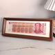 Ruoyu 100 yuan photo frame with money creative diy 10 billion banknotes decorative picture frame table to increase transportation of multi-gold ornaments bright coffee color 10 billion style 12*32cm (inner diameter 10*30cm does not include coins)