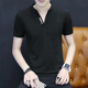 Seven Wolves' hottest high-quality V-neck men's pure cotton short-sleeved T-shirt men's slim casual and versatile half-sleeved shirt top base shirt white Q691 short-sleeved L recommended 100-120 Jin [Jin equals 0.5 kg]
