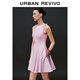 
UR2025 summer new women's bow tie waist-closed ultra-short sleeveless dress UWG750167 light pink XL