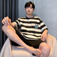 Официальный веб-сайт Hongdou [Центральная мать] 2025 Pajamas Men Summer Pure Cotton Cottoned Cotton Gotenger Home Olde Cover Style Cover Yzt679 Men L [Предлагают 110-135 Jin [Jin равны 0,5 кг] Wear].