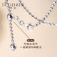 Ruofei platinum necklace women's pt950 platinum women's necklace versatile plain chain platinum diamond chain bead chain Chinese Valentine's Day gift can be pulled and adjusted length 55cm weight 6.90g thick about 1.5mm