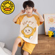 G.DUCKKIDS儿童睡衣男童夏季2025新款男孩纯棉短袖卡通中大童家居服全棉套装 【棉】NT-693 165 S码 身高143-153厘米65-85斤