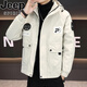 Jeep Spirit Jacket Men's más algodón engrosado a prueba de viento Integrado a prueba de agua 2025 nueva chaqueta de algodón a prueba de frío otoño y chaqueta de invierno verde militar verde más algodón-687 chaqueta en espesor M [95-110Jin [Jin equivale a aproximadamente 0.5 kg]]]