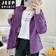 Jeep Spirit Chaqueta al aire libre para hombres y mujeres Primavera y otoño una sola capa delgada a prueba de viento a prueba de agua y chaqueta de ropa de montaña de montañismo