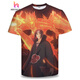 Yamamori Nanshi 2025 short-sleeved Naruto anime series T-shirt 3D printed trendy casual top Uchiha Itachi seal TXU1506 S suitable for 80-90Jin [Jin equals 0.5 kg]