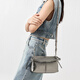 CHARLES/KEITH25 autumn new product retro simple handheld small square bag crossbody bag CK2-50671788 Pewter tin grey S