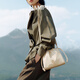 Banpo -Dekoration (Bampo) kleine Geldbörse, obere Schicht Cowide Crossbody Bag 2025 Neuer Pendler Müllsack Wasser Eimer Beutel Poria White 112
