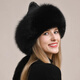 Yinghui fox fur hat for women and men in winter Northeastern ear protection warm genuine leather Mongolian hat ethnic style fur hat for women winter raccoon fur natural color M head circumference 56-58cm