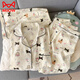 Cat Man (Miiow) reines Baumwoll-Pyjama für Frauen im Sommer Dünne Gaze kurzärmelige japanische Ins Welpen-Strickjacke mit drei Teilen Set Home Clothes Spring Yunduo Cotton-9906# Star Puppy PUPPY DRÜCK SET SET [Vorschlag 75-100jin [Jin gleich 0,5 kg]]