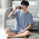 
Yalu pajamas men's summer short-sleeved summer style modal thin style teenagers can wear summer men's home clothing suit QDM3519# L