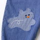 Dudujia children's denim overalls autumn clothing boys versatile woven pants girls autumn loose casual pants cartoon children's clothing denim blue 90