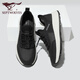 Siete lobos zapatos para hombres de hombres, zapatos casuales transpirables y a prueba de olores, zapatos para caminar para hombres, nuevos zapatos deportivos de cordón, suaves zapatos de suela negros 9922 42