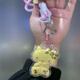 Zhaofei spot gold Kitty cat mobile phone chain pendant 999 pure gold KT cat car key 0.2 20 mg