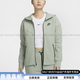 Nike (NIKE) TECHFLEECE brand logo design casual spliced ​​hooded jacket jacket for women green sporty and comfortable green S
