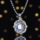 HEEKAIYI unfired sapphire necklace for women 18k diamond pendant luxury Chinese Valentine's Day birthday gift for wife and girlfriend Unfired cornflower sapphire necklace 2.26 carats 18K gold diamond inlaid
