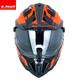 LS2 Carbon Faser Off-Road-Zughelm-Motorradhelm-Motorrad-Motorrad Full-Helm vier Jahreszeiten Atmungsaktives Doppelobjektiv MX701 Glasfasermodell-graue Orangenform für Sommereis-Kopfdecke L (Empfohlen 56-57 cm)