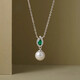 Dan Pei Luxury High-End Xuyang Pearl Necklace Women's Round Strong Light Freshwater Pearl Versatile Pearl Pendant Necklace Moon White 7.5-8mm, 40+5cm Extended Chain