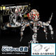 Oksson Модные строительные блоки Deep Sea Maintion Machinery Whale Blusts Blusts Blusts Model Model Model Diy Diy Dist Gift [Электрическая версия с легкой трубкой] Полумеханическая акула-687