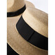 Mr DUCK star's same style, light luxury, extra fine hand-woven straw hat for women, French style flat top hat, multi-size hat