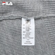 FILA 斐乐官方女士编织衫2025冬季新款休闲宽松连帽拉链毛衣开衫 烟花云灰-MG M 165/84A/M