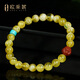 OUCERNY beeswax bracelet natural amber raw stone gold twisted round beads multi-treasure diy gold and white beeswax with southern red Buddha head bracelet for women