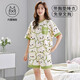 Urban Beauty Sommer Kurzarm Pyjama Set für Frauen mit integriertem Hausanzug Frühling und Herbst Dünne Sommer GXT1047 M Code empfohlen 75-95jin [Jin entspricht 0,5 kg]