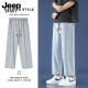 JEEP SPIRIT牛仔裤男士美式九分夏季薄款冰丝高街宽松潮牌百搭直筒休闲长裤子 LK829深灰色 S 【27码-体重85-100斤】
