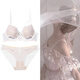 Victoria Palace French Sexy Dessous Set, große Brüste, kleine anti-saggroße sexy Spitze sammeln BH atmungsaktives BH-Set, schwarz 70b /32