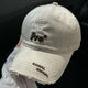 Woodpecker American old-fashioned retro hole soft-top baseball cap for women Korean style fashionable embroidery face-showing duck tongue hat for men trendy brand beige-pro letter M adjustable