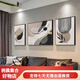 美优淳黑白灰抽象艺术沙发背景墙装饰画高级感客厅挂画现代简约三 JD13786 左右30*40中间60*40