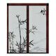 Pupan Chinese sliding door living room balcony partition invisible folding door without punching honeycomb sliding door hollow can be customized A9276 border grey model