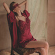 Victoria's sexy pajamas for women in winter silk 2025 new summer red wedding with chest pad suspender nightgown suit spring and autumn 9221 orange powder M _Suggested 80-100Jin [Jin equals 0.5 kg]