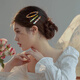 Xiang Wan hair clip 3 pieces temperament acetic acid one-word clip bangs clip back of the head broken hair clip women's hair accessories headband edge clip