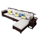 Sala de estar de madera maciza de yayuan nueva combinación de telas de estilo chino de estilo chino Light Luxury Small Apartment Muebles 9906 [Combinación] 1+1+3 [Algodón] Cubierta de algodón y lino