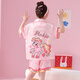 诗茹梦春夏季翻领女孩女童夏季套装家居服冰雪丝卡通款开衫睡衣儿童短袖 6629#（彩虹小马） 110 童8码 100-110CM 30-40斤