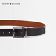 
TOMMY HILFIGER [Double-sided] Men's retro pin buckle leather business casual belt belt AM0AM12053 Black brown GB8 95cm