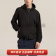Salomon Modisay Aero Outdoor Waterproof Lightweight Hooded Zipper Long Sleeve Jacket Men and Women Black Black 2XL