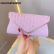 
CALCULAT/KEEN Dinner Rhinestone Bag Female Lady Temperament Banquet Clutch Wedding Party Dinner with Evening Dress Bag Black
