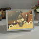 Ligera Conozca regalos alrededor de papel Pintura de luz tallada Espejo Noche Ornamentos Pequeños Mageros White Bird Wreath Girl Ornamentos de cumpleaños 9855 [inicial] [8 pulgadas/tres colores/enchufe USB]