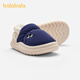 Balabala children's cotton slippers bag with boys and girls 2024 new velvet thickened cotton shoes autumn and winter home shoes China blue 80501 23