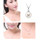 DL 1998 Fat Donglai quality pearl pendant freshwater mother-of-pearl single clavicle chain classic simple 925 silver necklace pendant 8mm-9mm