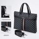 Cohnim kevin luxury men's briefcase laptop document shoulder cross-body bag as a Valentine's Day birthday gift for boyfriend C01834 plaid black shipped from the nearest warehouse large bag 14 inches