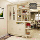 Gu Jia Duke 2025 new doorway integrated solid wood European style entrance cabinet wine cabinet living room partition cabinet double-sided room cabinet screen 695 (0.9 meters) assembly frame structure