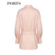 PORTS women's comfortable, soft and simple commuter long-sleeved shirt LL9B074LWT009 Champagne Pink 4